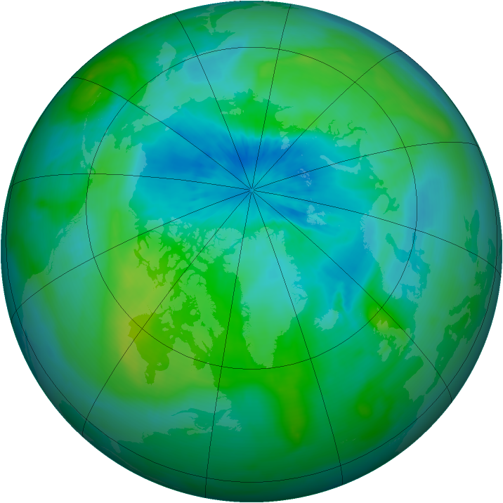 Arctic ozone map for 06 September 2014